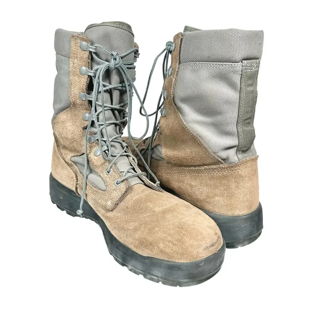 Belleville | Men | AFTW Sage Tan Gore-Tex Vibram Suede Combat Boots | 12.5 R